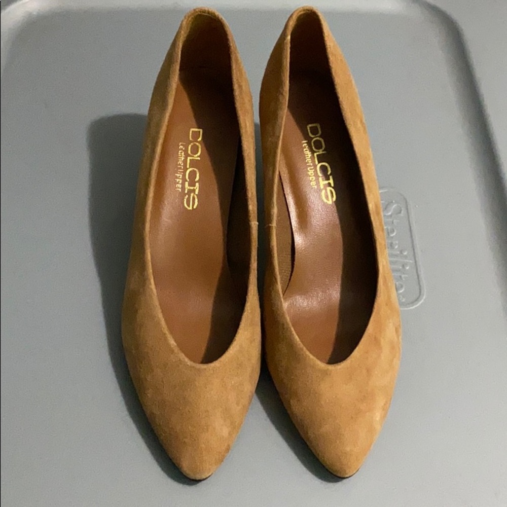 Dolcis Leather Upper Tan Heels